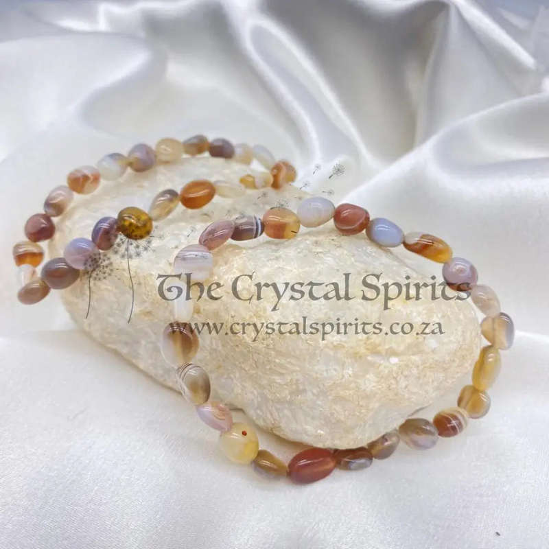 Grey Agate Nugget Gemstone Bracelet