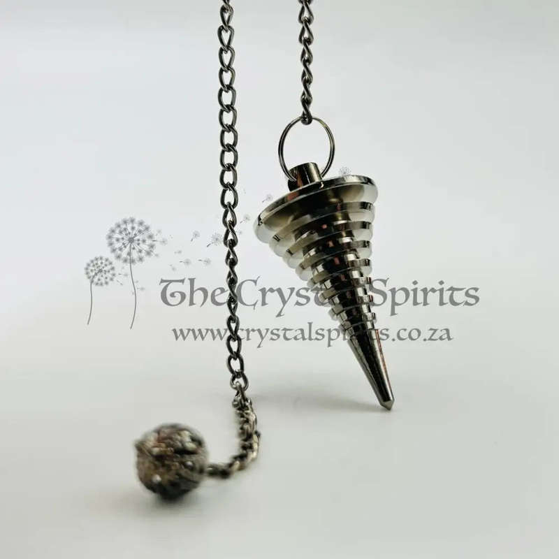 Gun Metal Grooved Pyramid Pendulum Kit