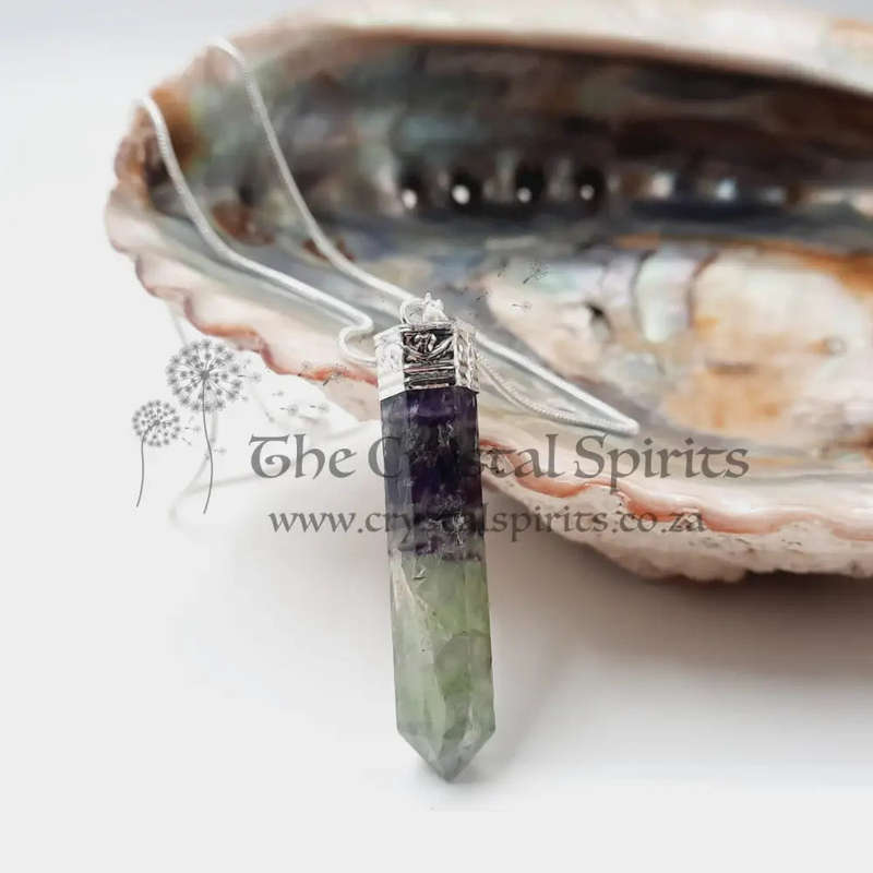 Harmony & Joy Fluorite Crystal Pendant from India