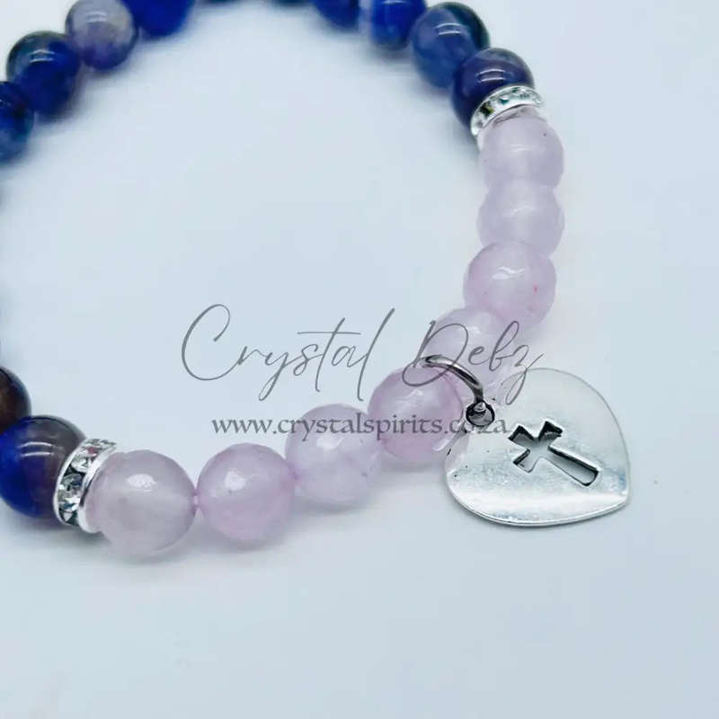 Heavenly Harmony Crystal Cross Bracelet