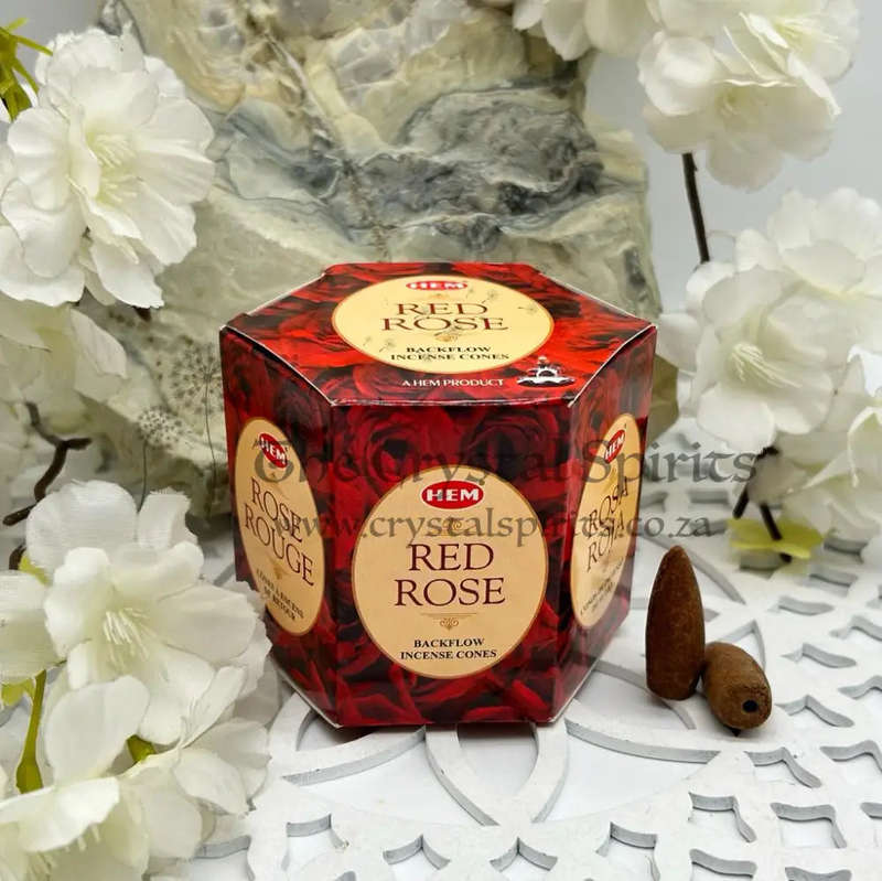 HEM Red Rose Back Flow Incense Cones