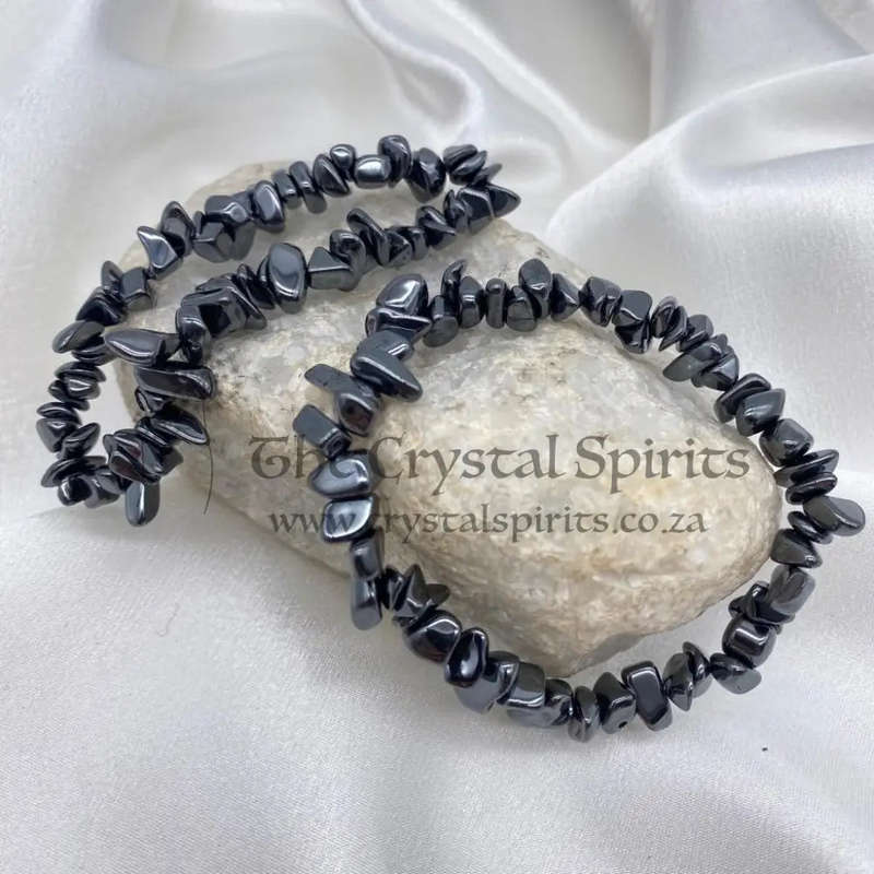 Hematite Chip Gemstone Bracelet