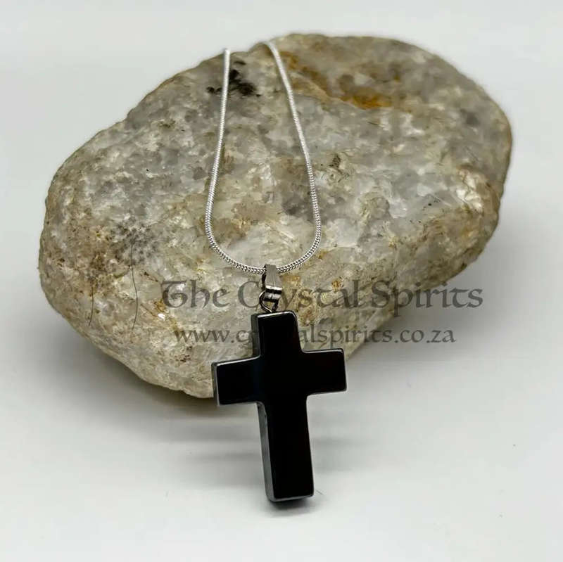 Hematite Cross Pendant