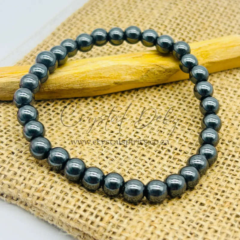 Hematite Gemstone Bracelet -6mm