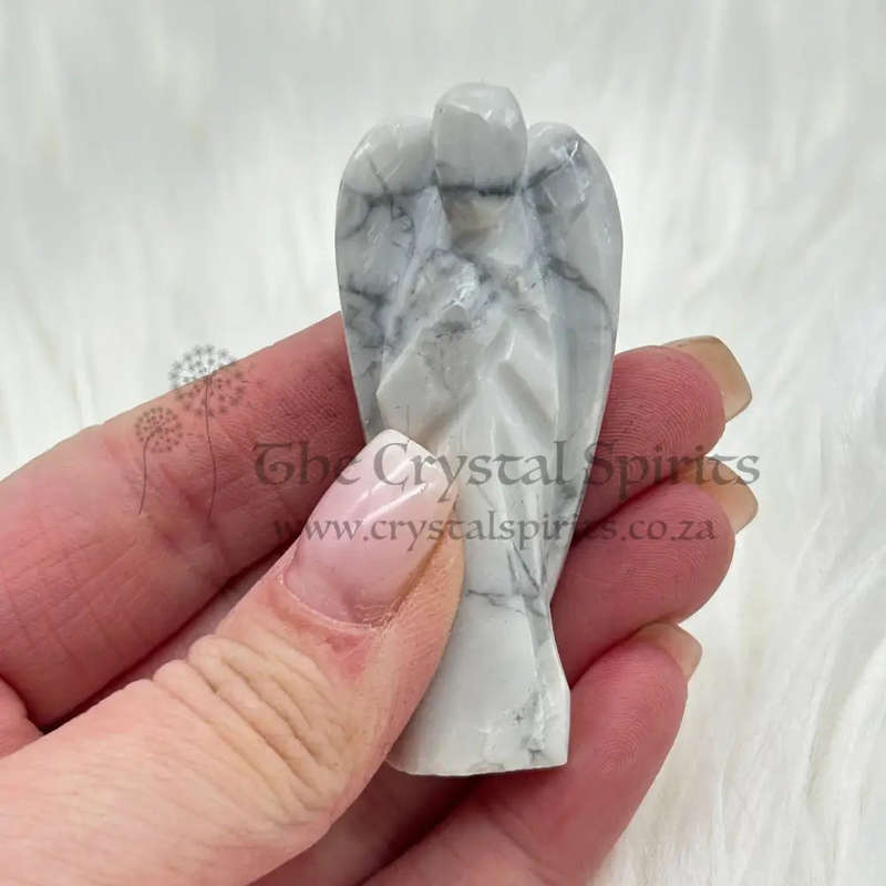 Howlite Carved Crystal Angel
