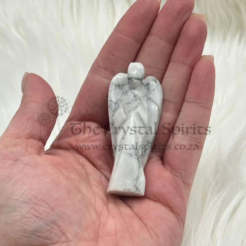 Howlite Carved Crystal Angel