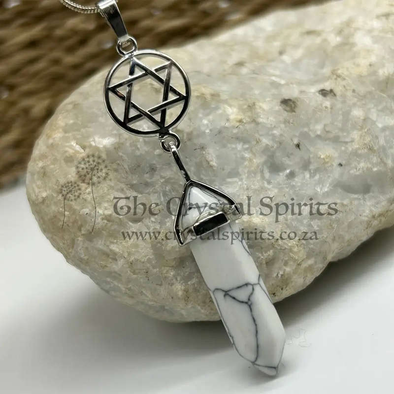 Howlite Star Of David Crystal Pendant