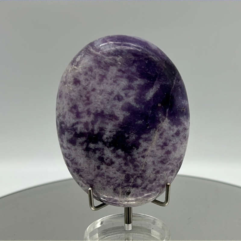 Lepidolite Crystal Palm Stone