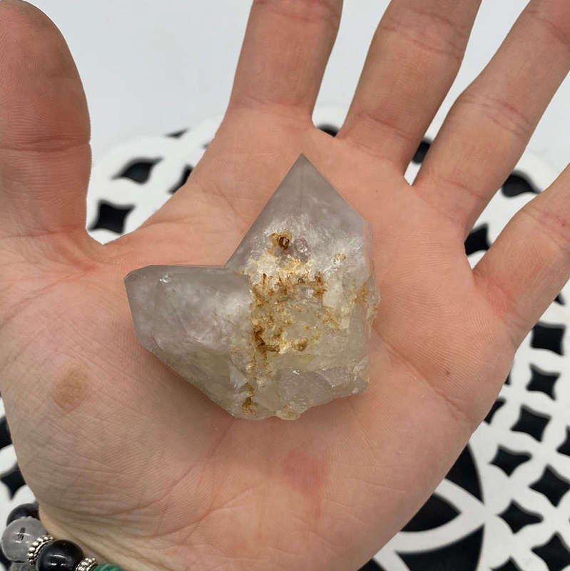 Quartz with Red Hematite Inclusion
