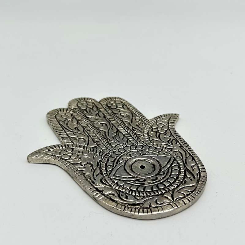 Silver Hand Of Hamsa Incense Holder