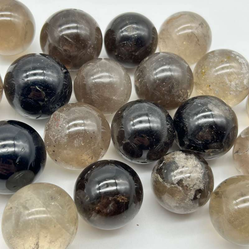 Tumbled Smoky Quartz Spheres