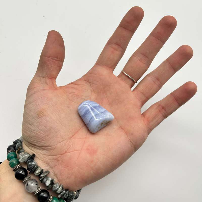Tumbled Blue Lace Agate