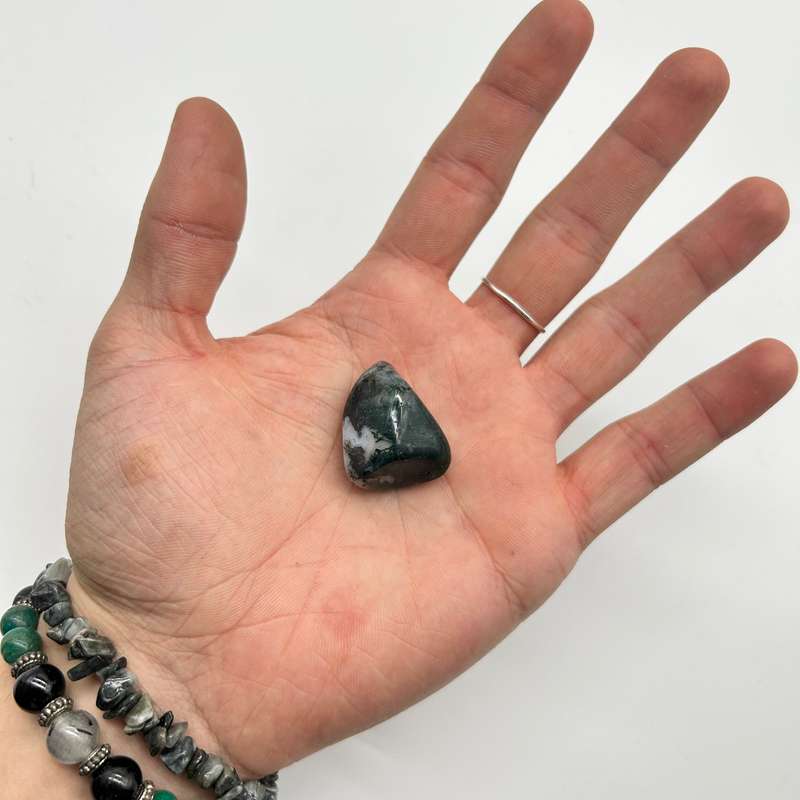Tumbled Moss Agate