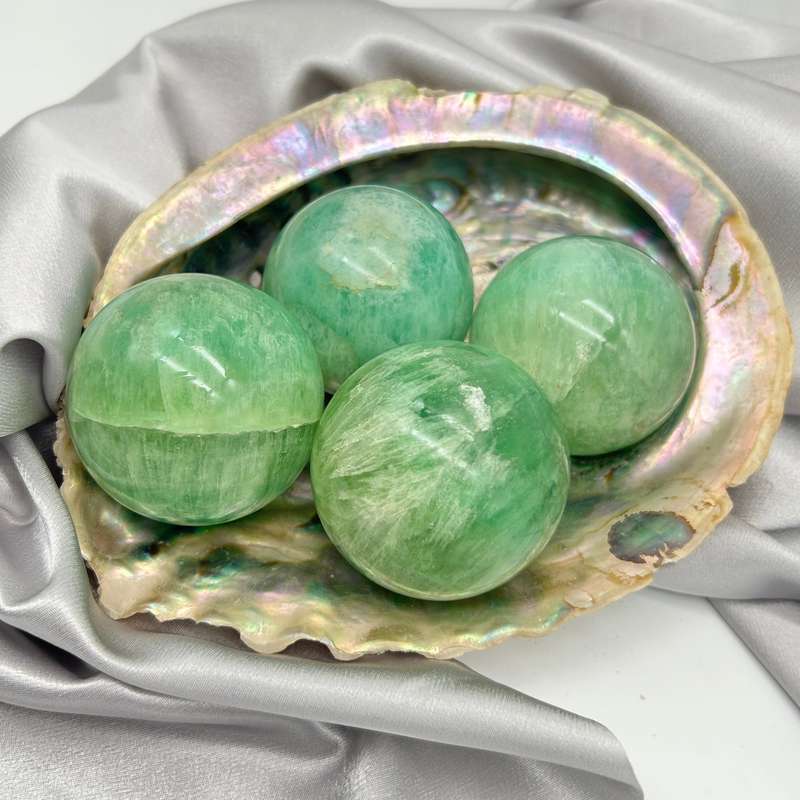 Large Green Fluorite Crystal Sphere
