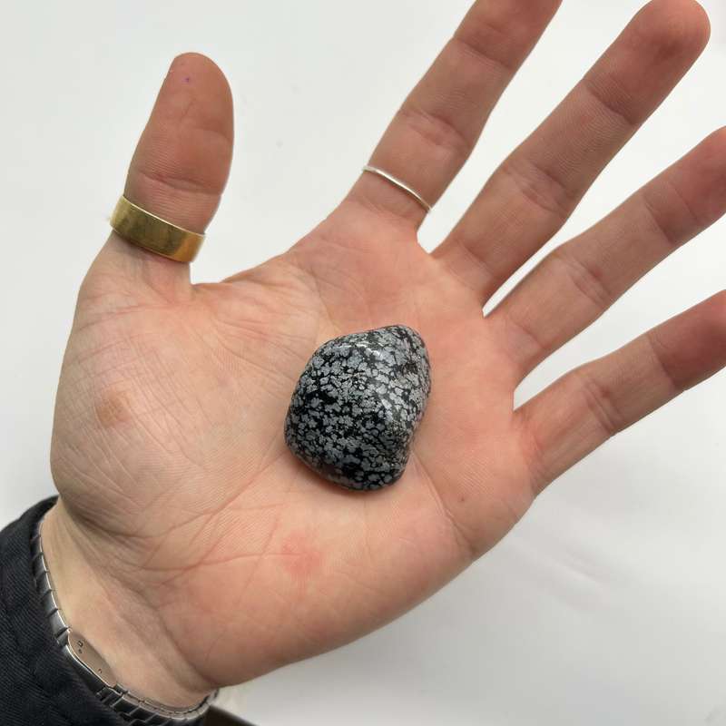 Large Tumbled Snowflake Obsidian
