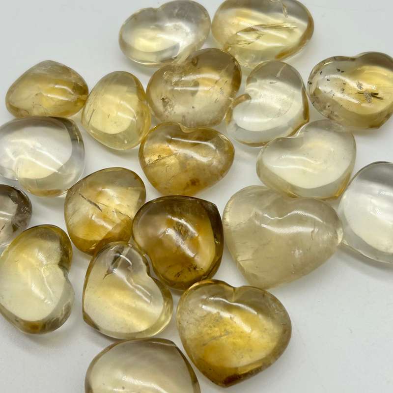 Citrine Crystal Hearts