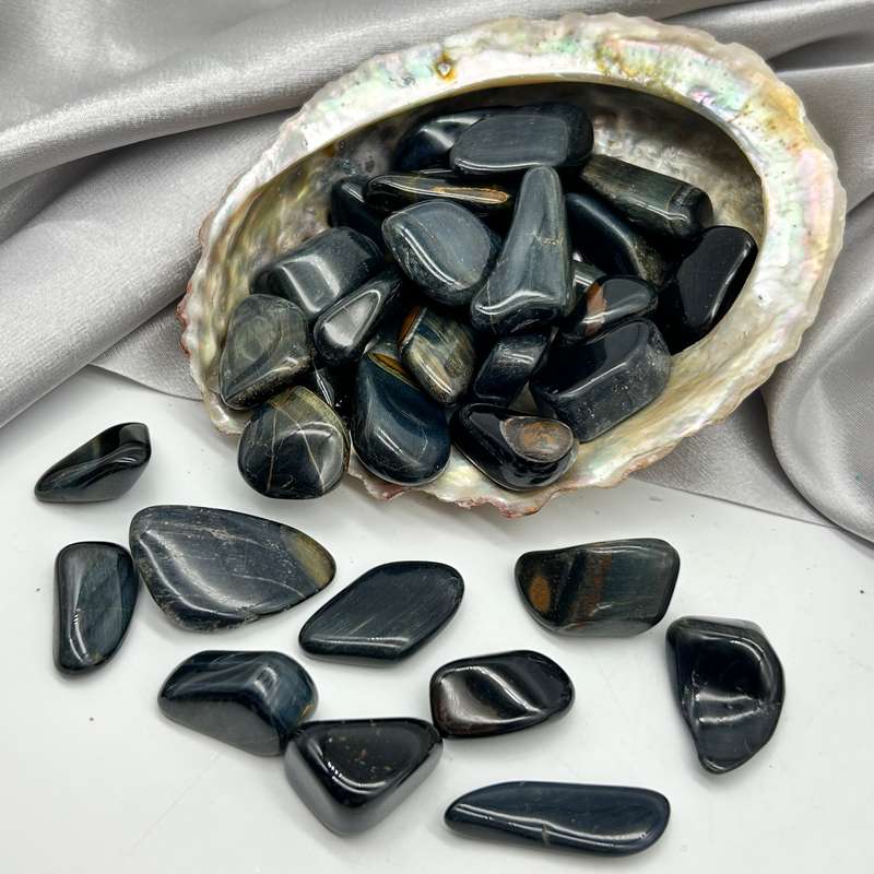 Tumbled Hawks Eye (Blue Tiger's Eye)