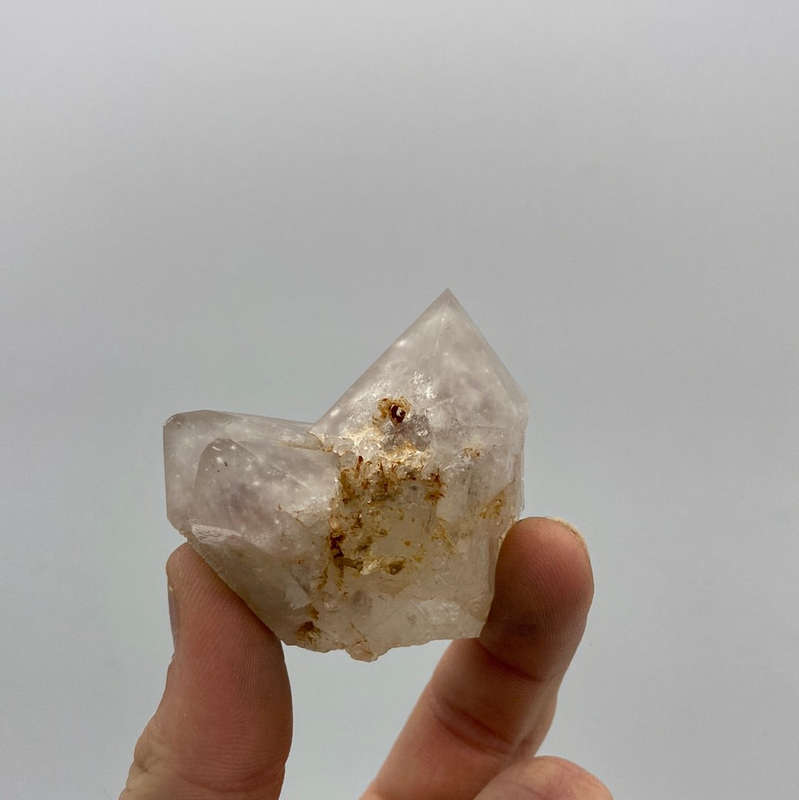 Quartz with Red Hematite Inclusion