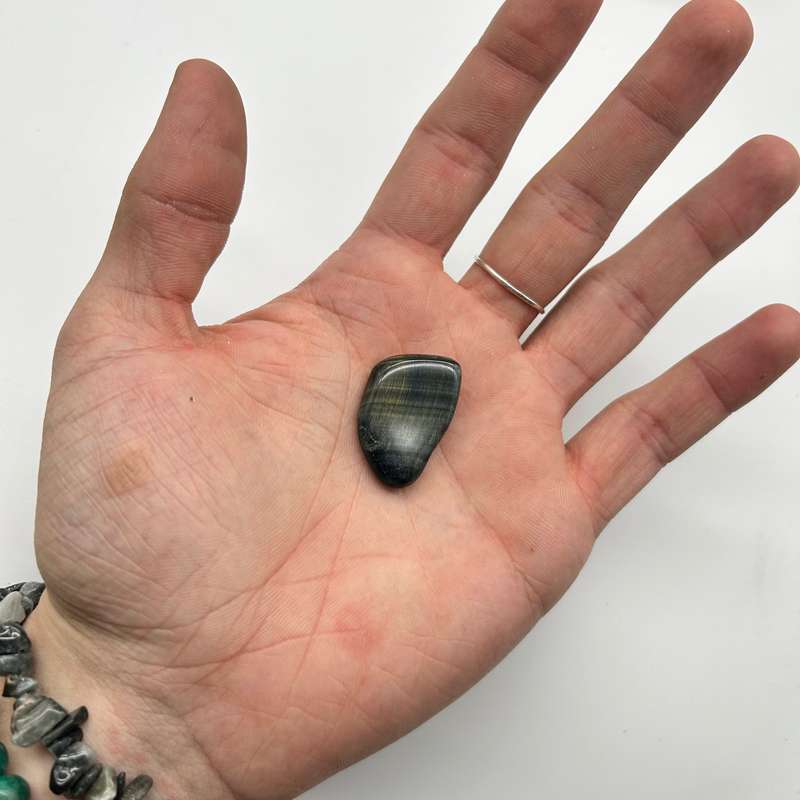 Tumbled Hawks Eye (Blue Tiger's Eye)