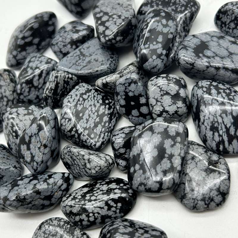 Medium Sized Tumbled Snowflake Obsidian