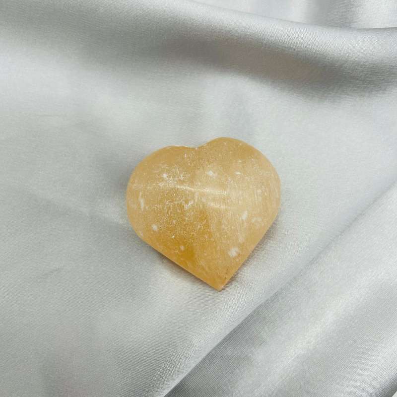 Orange Selenite Crystal Heart