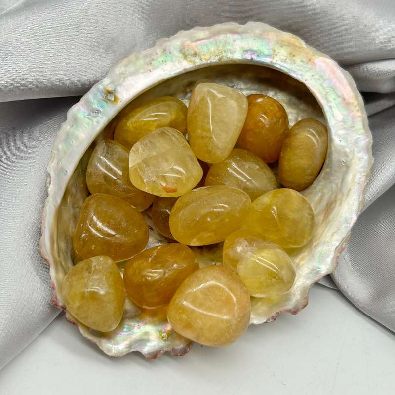 Tumbled Honey Calcite