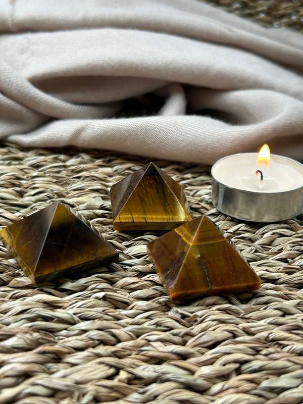 Tigers Eye Crystal Pyramid