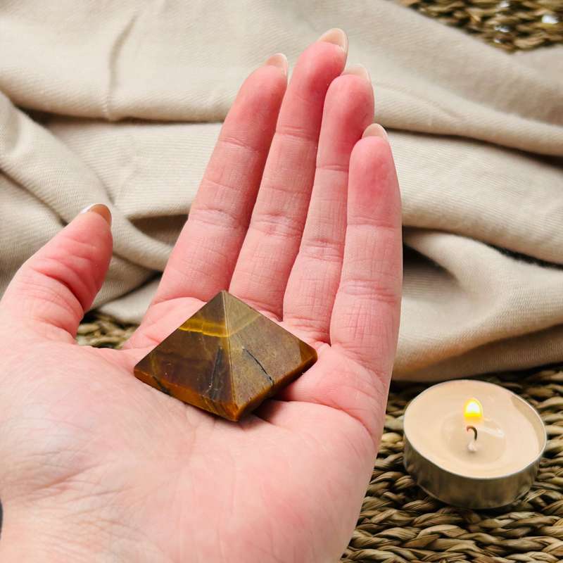 Tigers Eye Crystal Pyramid