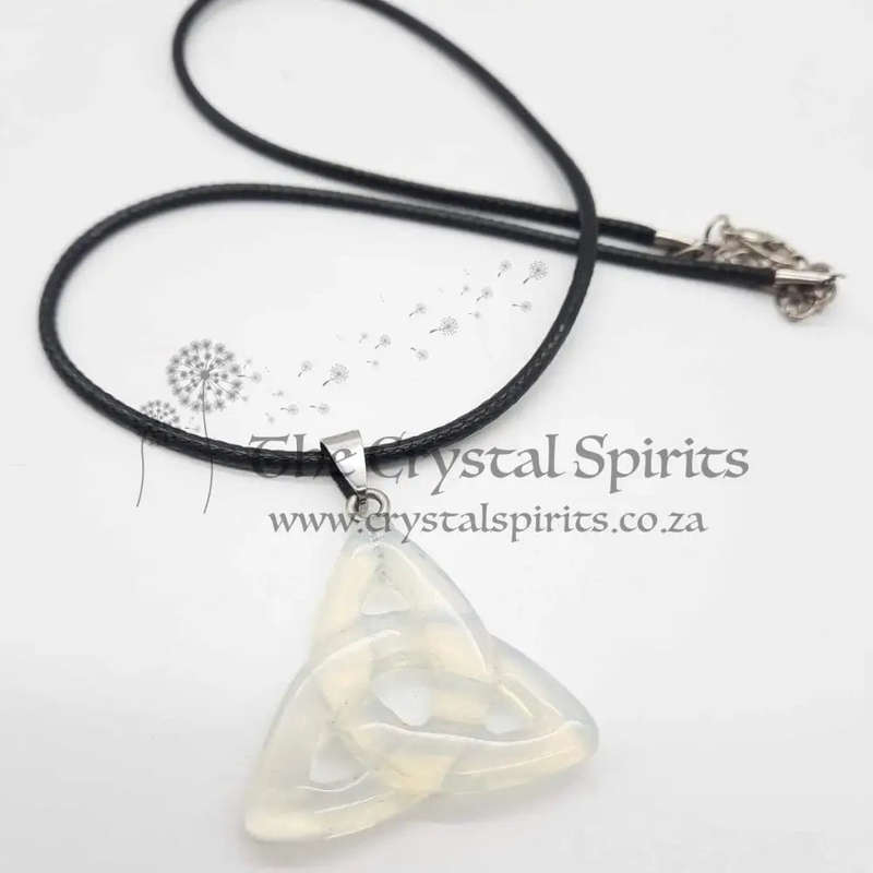 Jelly Moon Triquetra or Trinity Knot Pendant