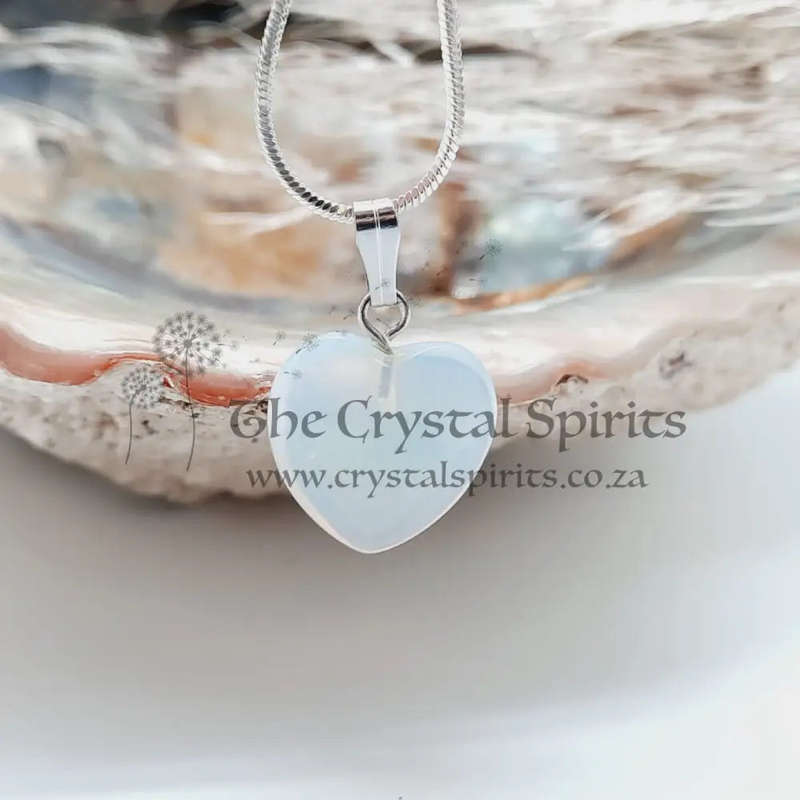 Jelly Opal Crystal Heart Shaped Pendant