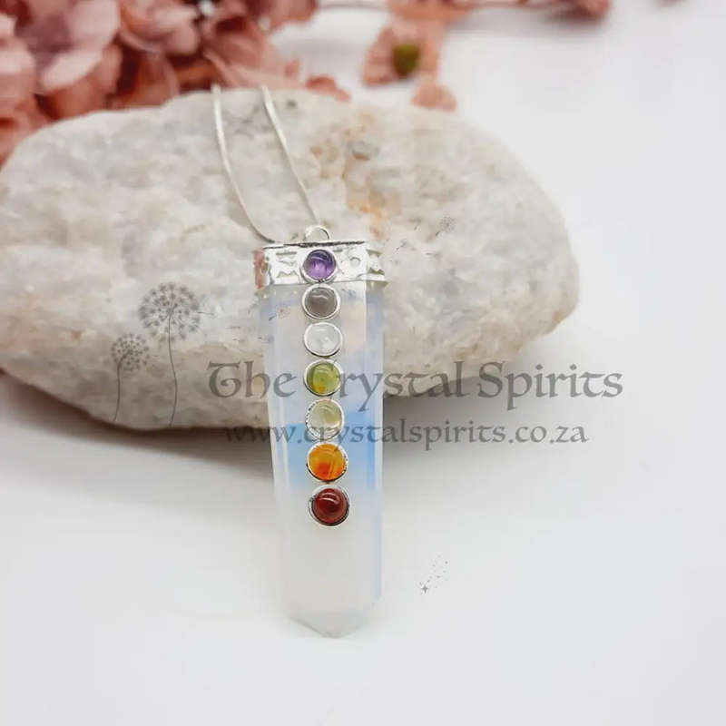 Jelly Opal Tabby Chakra Crystal Pendant