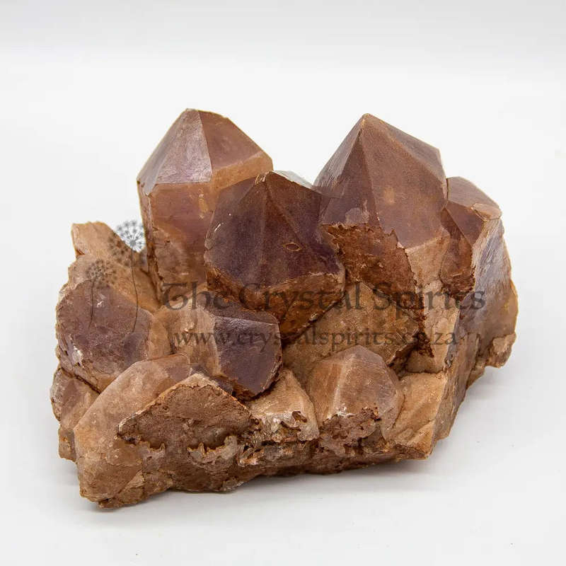 Keeper of Ancient Secrets Amethyst and Red Hematite Crystal Cluster with Hieroglyphics