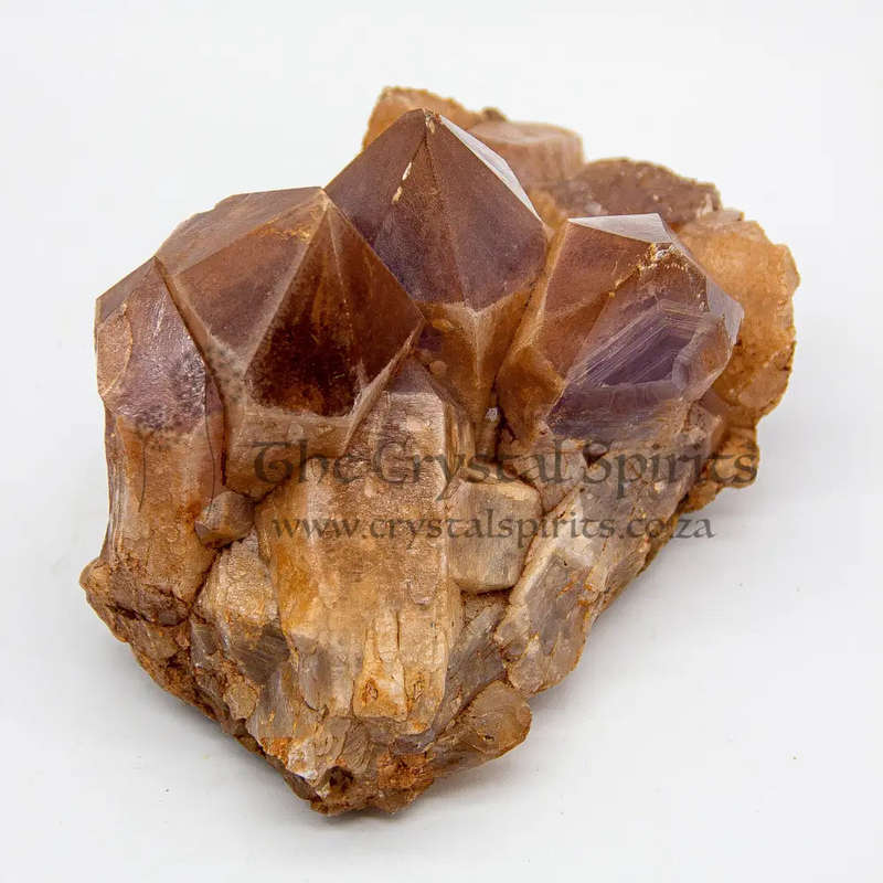 Keeper of Ancient Secrets Amethyst and Red Hematite Crystal Cluster with Hieroglyphics