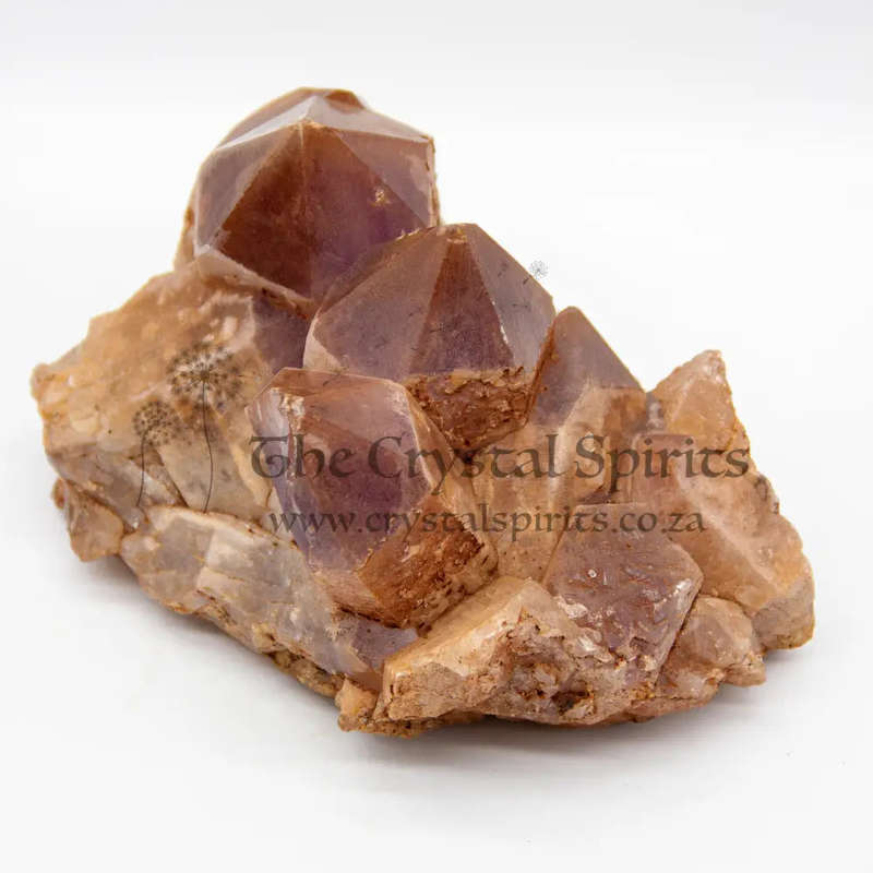Keeper of Ancient Secrets Amethyst and Red Hematite Crystal Cluster with Hieroglyphics