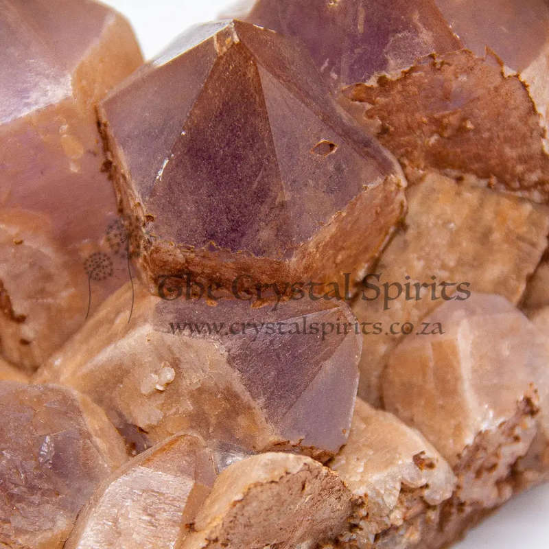 Keeper of Ancient Secrets Amethyst and Red Hematite Crystal Cluster with Hieroglyphics