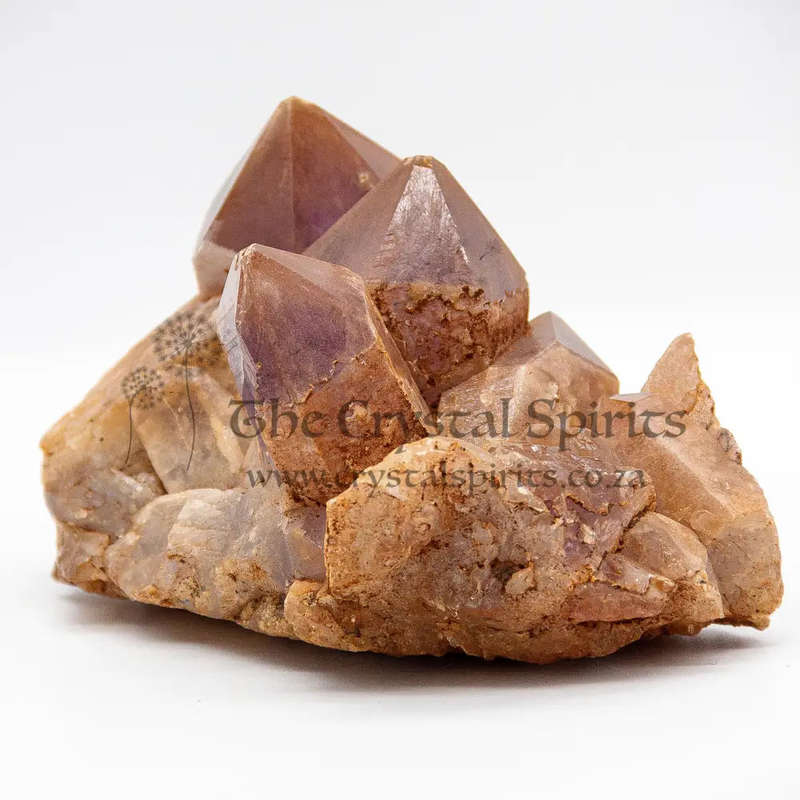 Keeper of Ancient Secrets Amethyst and Red Hematite Crystal Cluster with Hieroglyphics