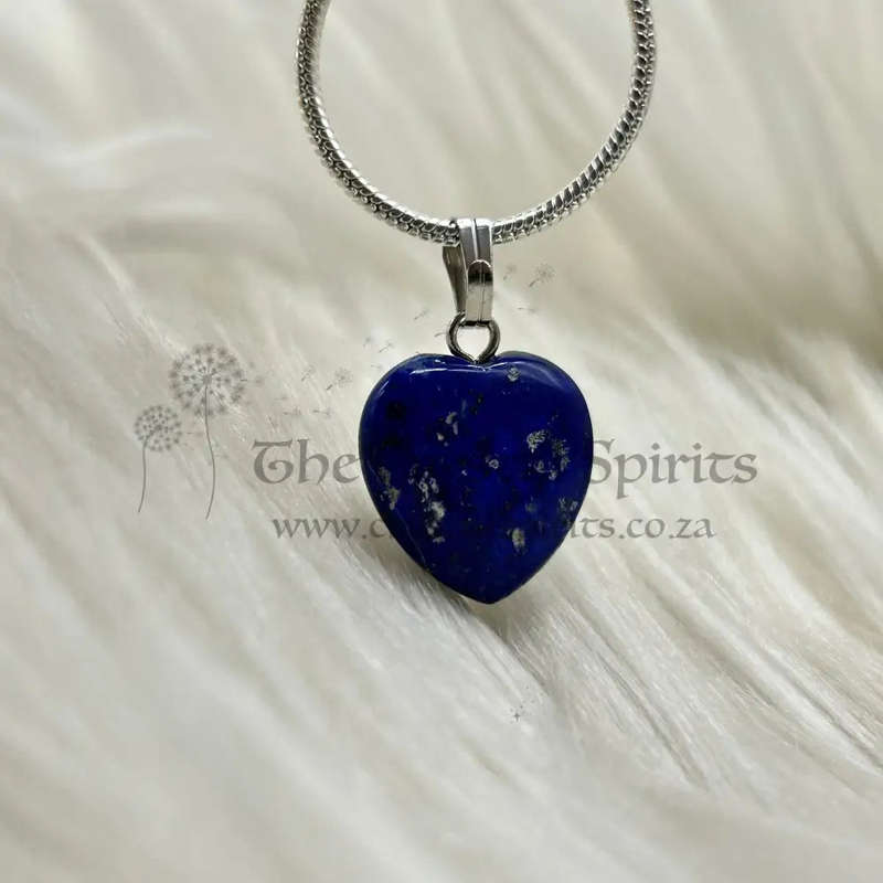 Lapis Lazuli Crystal Heart Pendant