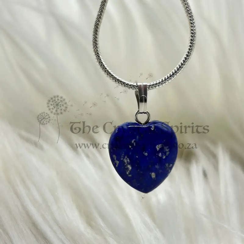 Lapis Lazuli Crystal Heart Pendant