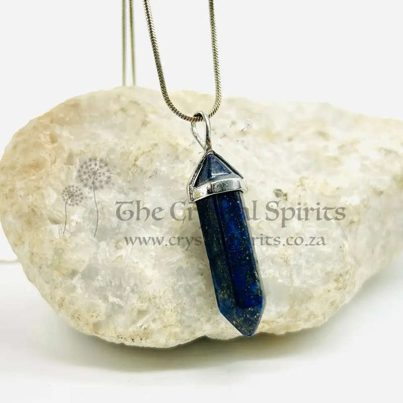 Lapis Lazuli Double Terminated Crystal Point Pendant