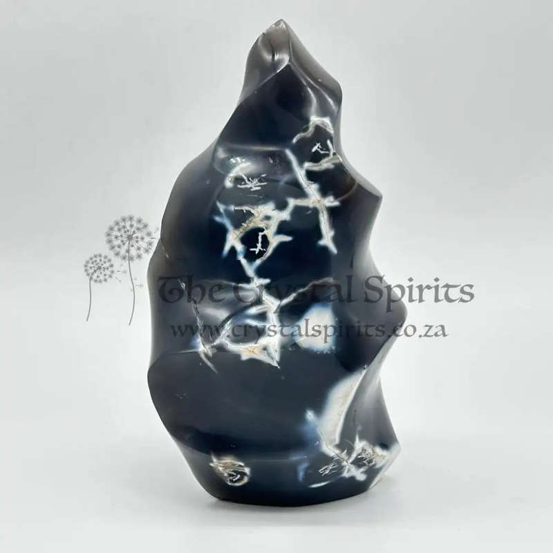 Large Agate Crystal Flame