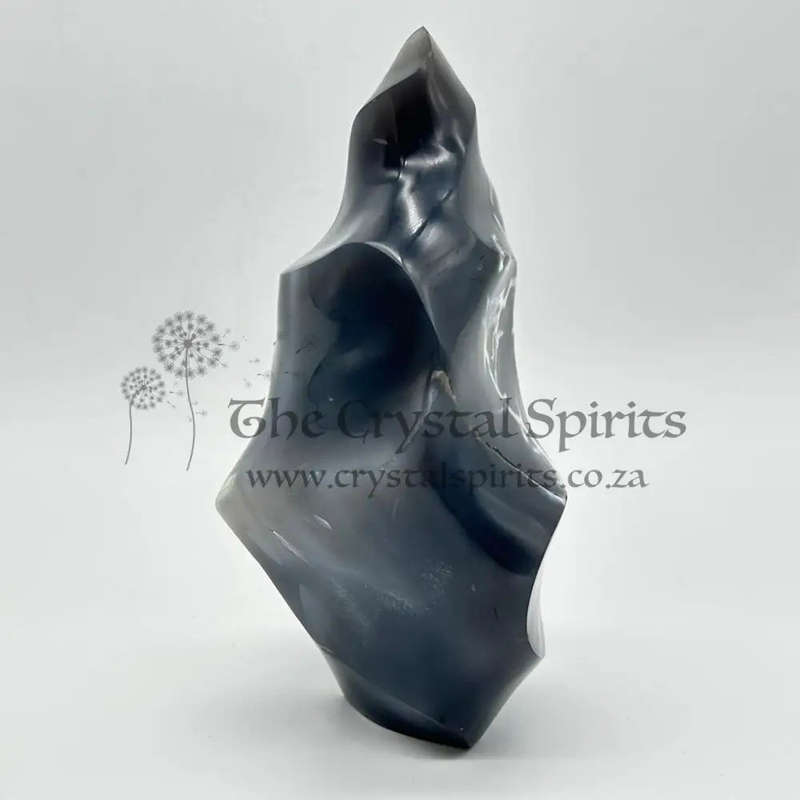 Large Agate Crystal Flame