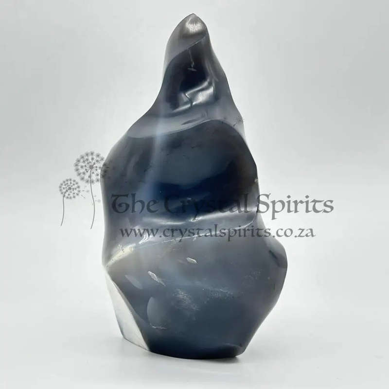 Large Agate Crystal Flame
