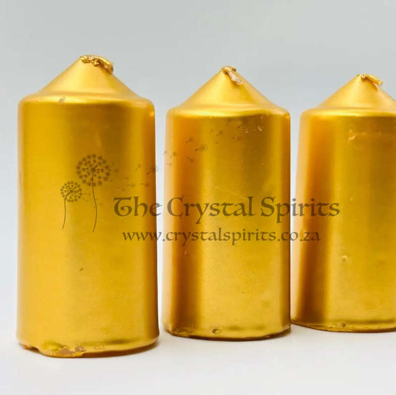 Large Gold Dipped Altar Candles