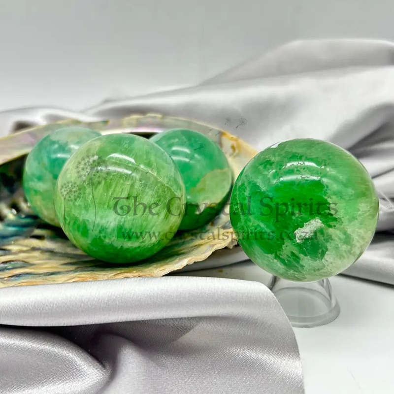 Large Green Fluorite Crystal Sphere