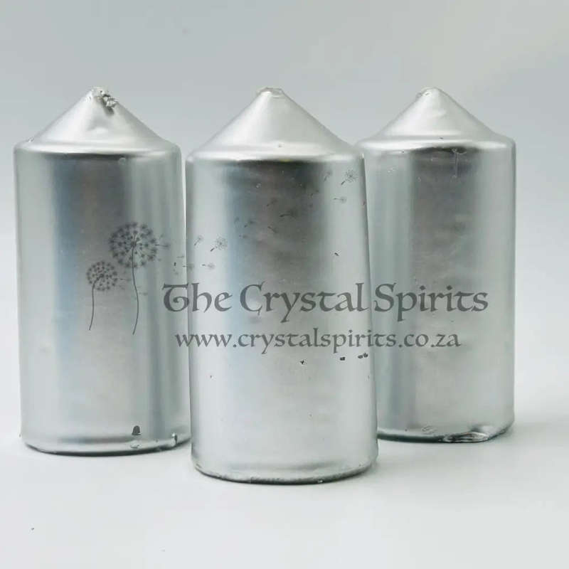 Large Silver Altar Candles