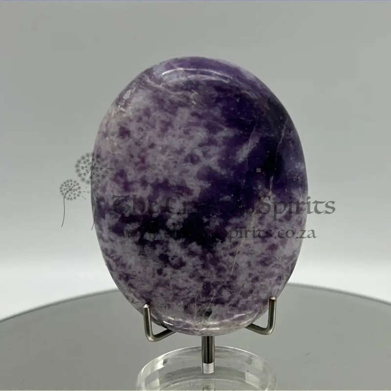 Lepidolite Crystal Palm Stone