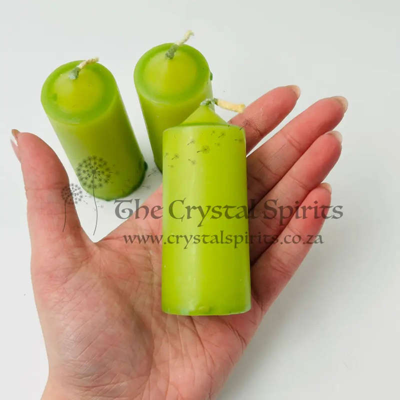 Lime Green Small Altar Solid Colour Candles