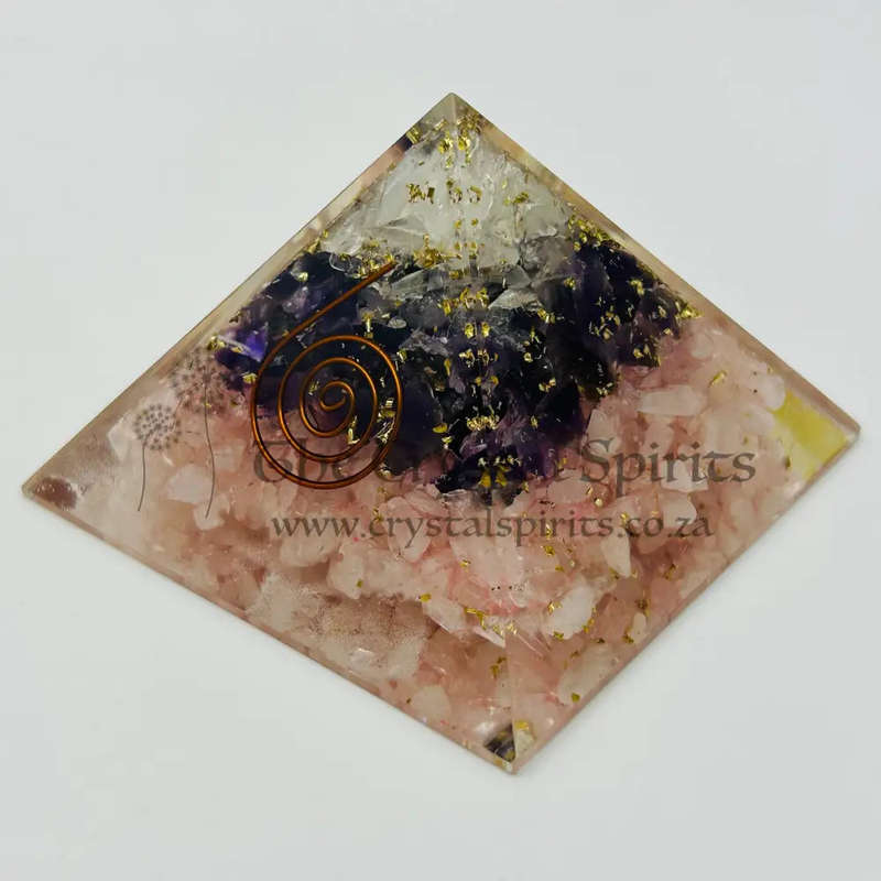 Love And Compassion Orgonite Crystal Pyramid
