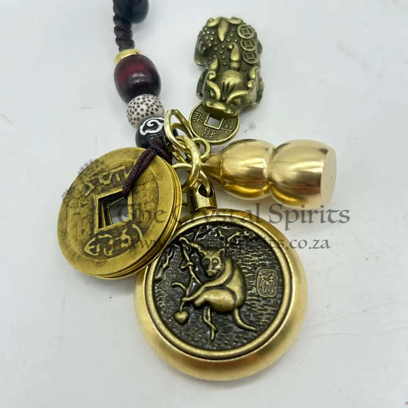 Lucky Spinning Coin Keyring -  Monkey