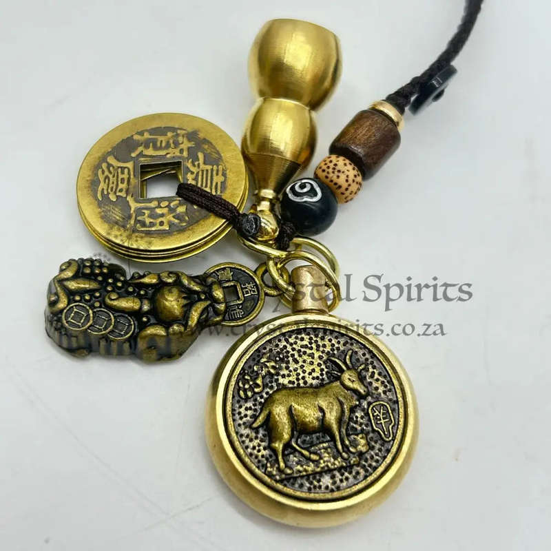Lucky Spinning Coin Keyring -  Sheep